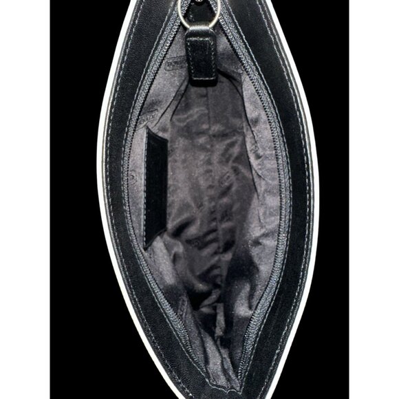 Vintage Y2K Coach White and Black Shoulder Bag Convertible Wristlet - Picture 7 of 8